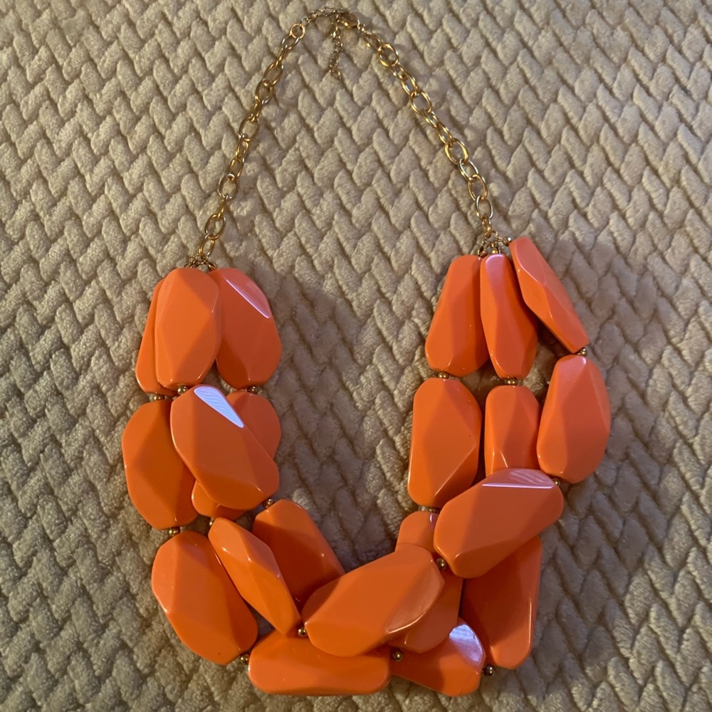Beautiful coral colored necklace